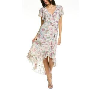 NEW Cinq à Sept Sheilla High low Dress in Celeste Multi Floral Size 2
